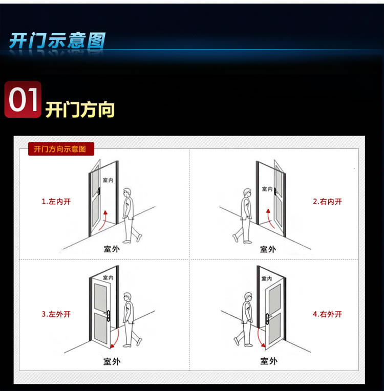 中国结 玻璃门指纹锁办公室密码锁单双开电子刷卡智能锁木门锁