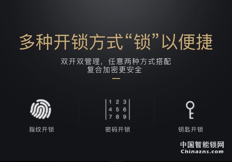 名门智能锁指纹密码门锁 家用防盗门电子锁全自动智能磁卡锁EZ-W2