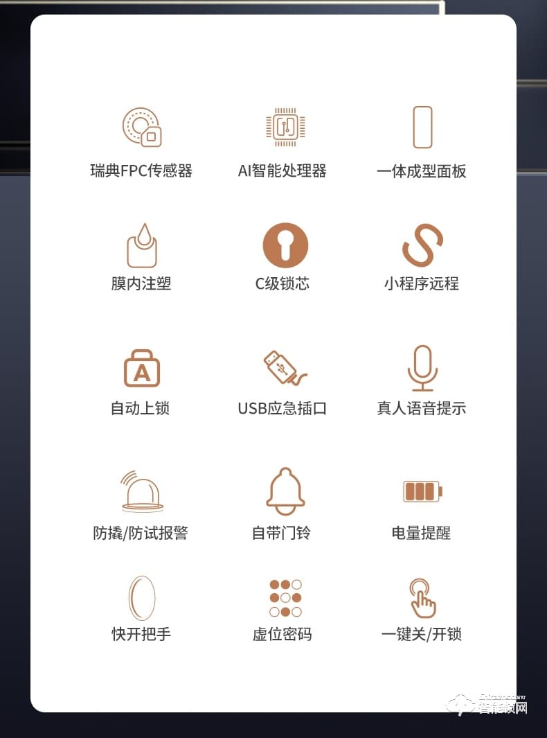 朗菲智能锁 全自动推拉式智能猫眼锁