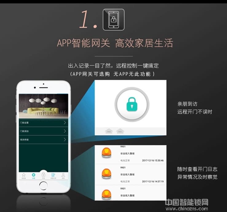 鑫鼎兴智能锁 家用全自动指纹锁 手机控制智能锁