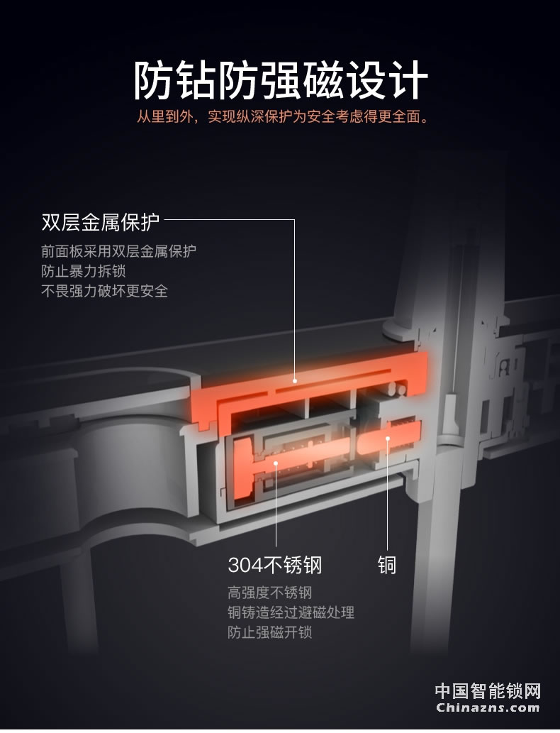 汇泰龙智能锁69017 指纹锁家用防盗门锁电子密码锁