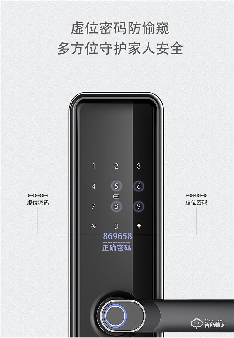 扬子智能锁 S6一握开家用防盗门锁