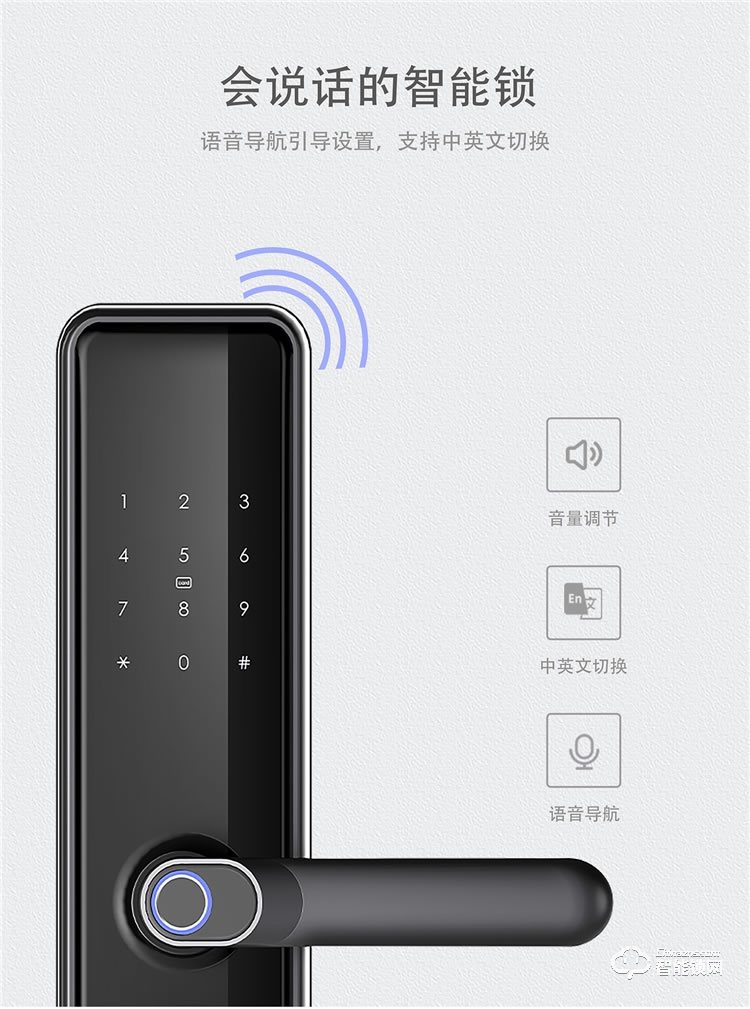 扬子智能锁 S6一握开家用防盗门锁
