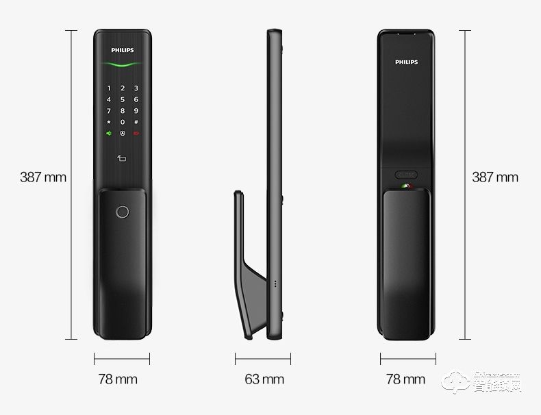 飞利浦智能锁 Alpha推拉式全自动电子密码锁