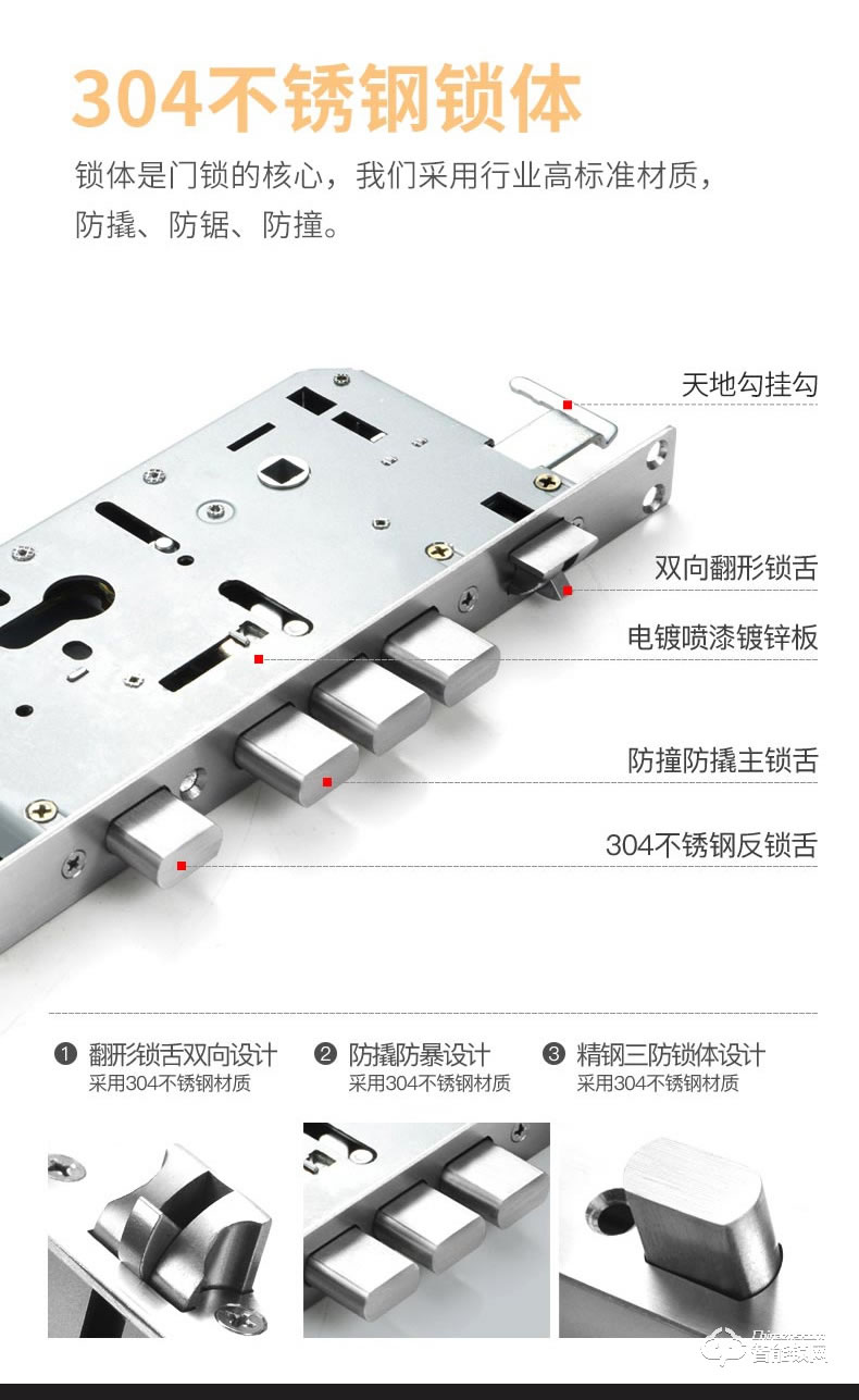 摩萨迪智能锁 MLS-011自动滑盖指纹锁防家用盗门智能锁