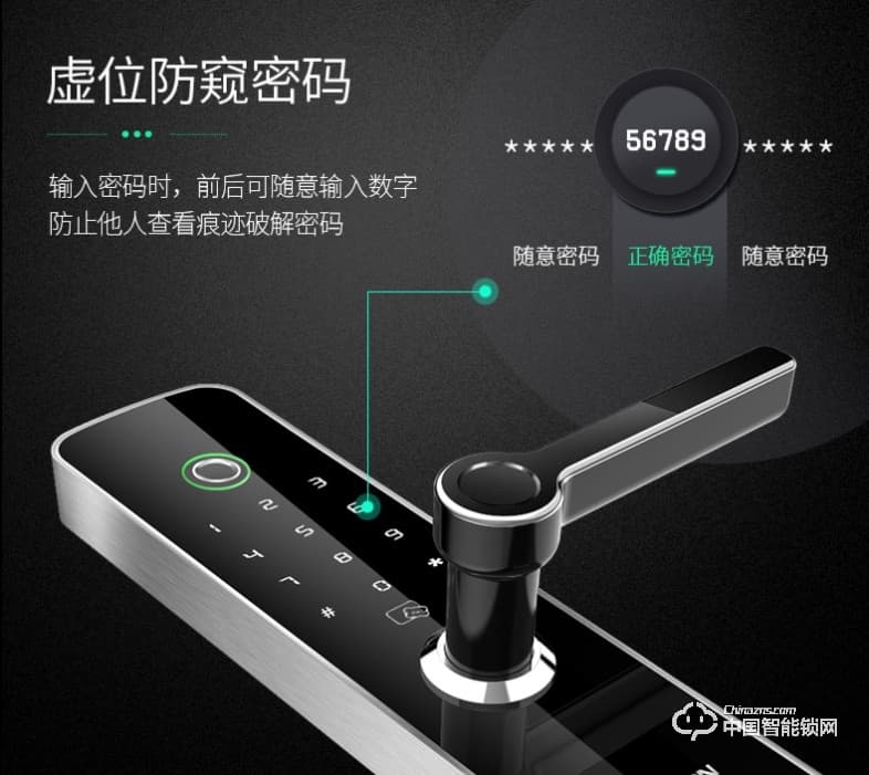 迈利诺智能锁 直板智能指纹锁 防盗门木门室内门密码锁