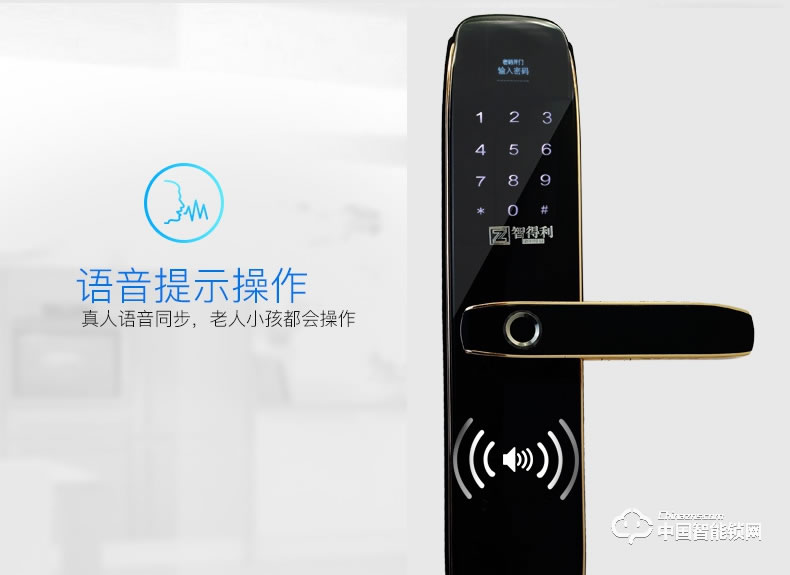 智得利智能锁 家用防盗门指纹锁密码锁A-680
