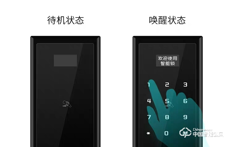 智得利智能锁 家用防盗门指纹锁 电子密码锁A-360