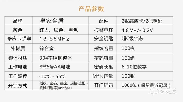 皇家金盾智能锁 X2家用防盗门锁电子锁