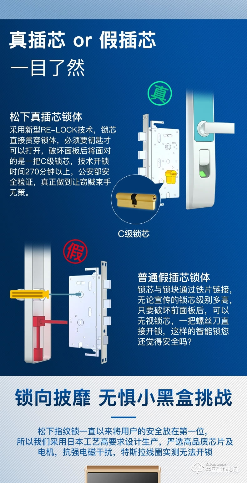 松下指纹锁  V-N610CL语音提示智能锁