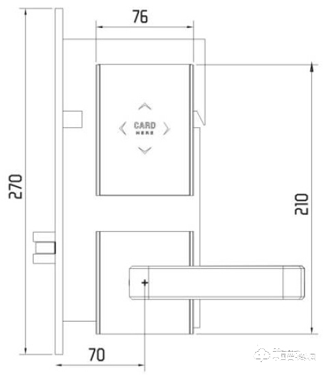 摩力指纹锁 C99-A分体感应锁商务酒店智能锁