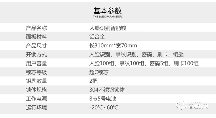 久富智能锁 人脸识别智能锁 家用防盗密码锁