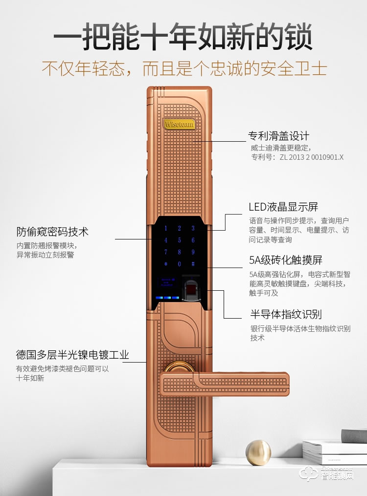 威士迪智能锁 电子密码大防盗门半导体锁