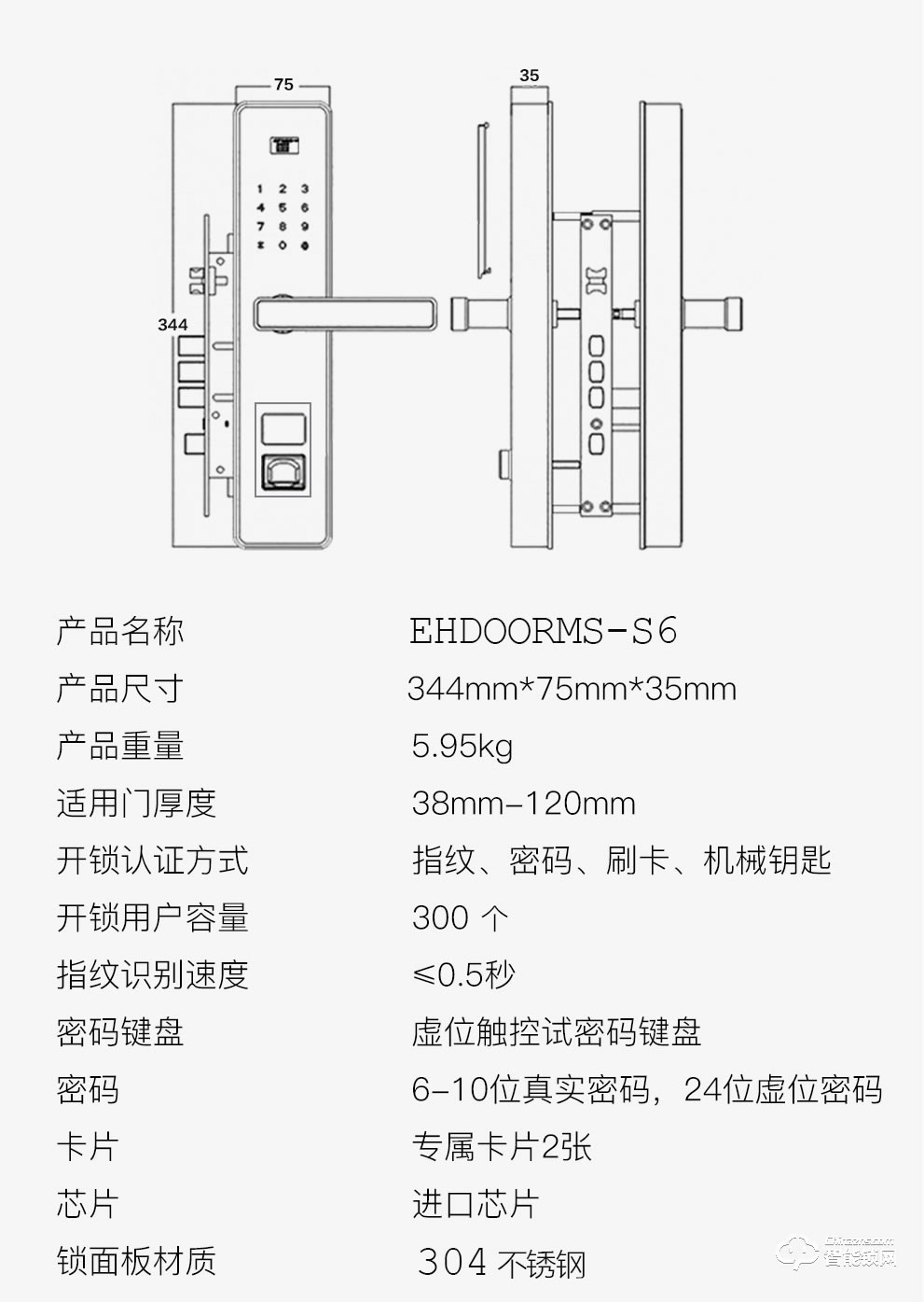 盼盼智能锁 指纹锁密码锁智能门锁