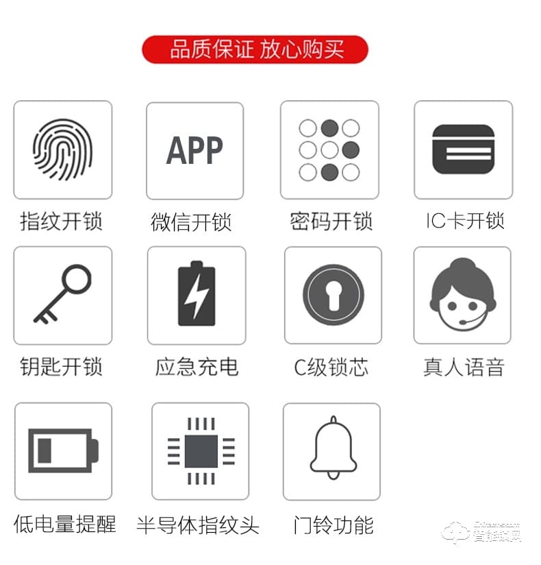 顶吉智能锁 TOP200Z6密码锁家用防盗电子锁