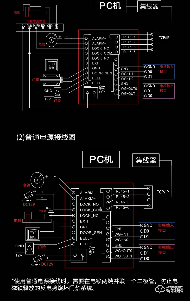 得力智能锁 3768C-ID人脸识别考勤门禁磁力锁