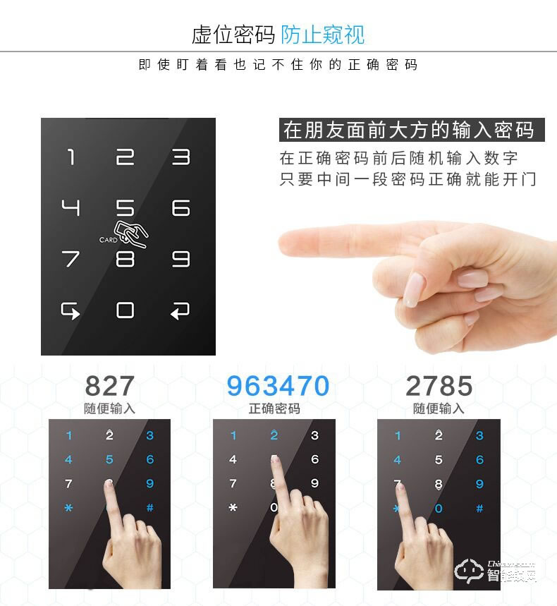 佳宝丽智能锁 防盗门电子密码遥控刷卡锁