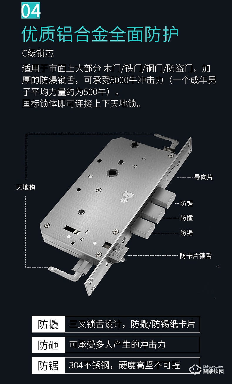 威仕盾智能锁 家用门锁智能锁电子锁防盗门锁