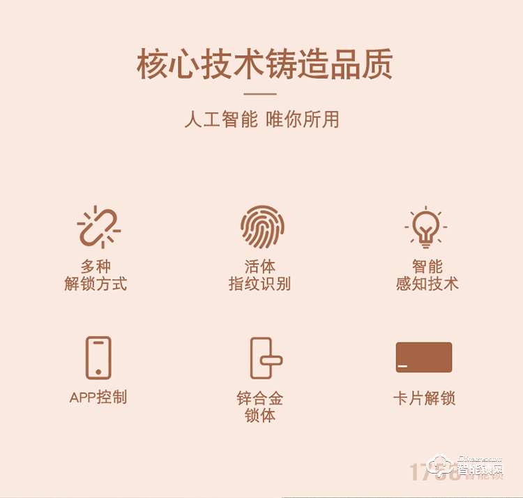 1758智能锁 101-钻石黑锌合金锁体app控制智能锁