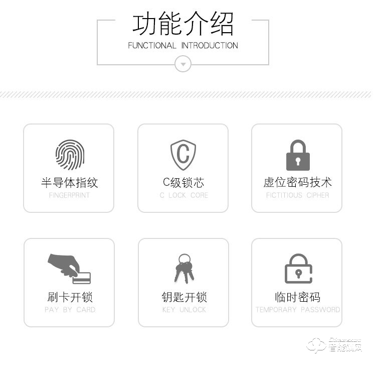 夕上智能锁 C1全自动指纹密码锁