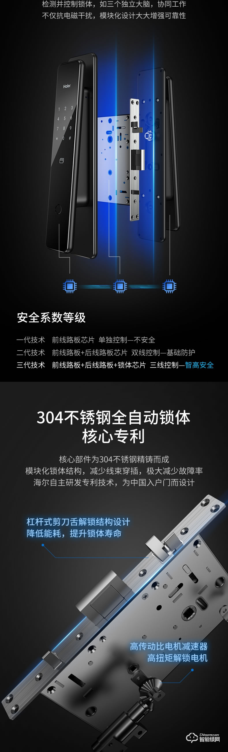 海尔智能锁 智系列全自动家用APP远程防盗密码锁