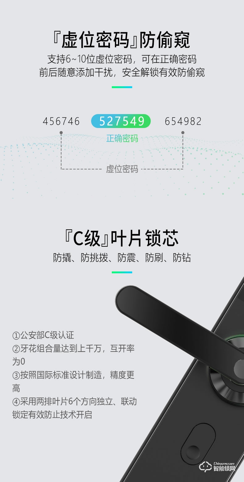 海尔智能锁 E10家用防盗门锁智能通用密码锁