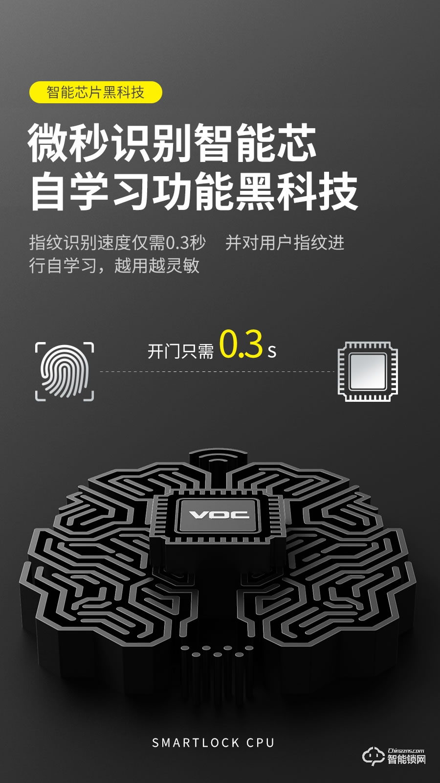 VOC智能锁 X8家用防盗门指纹锁电子密码锁门锁
