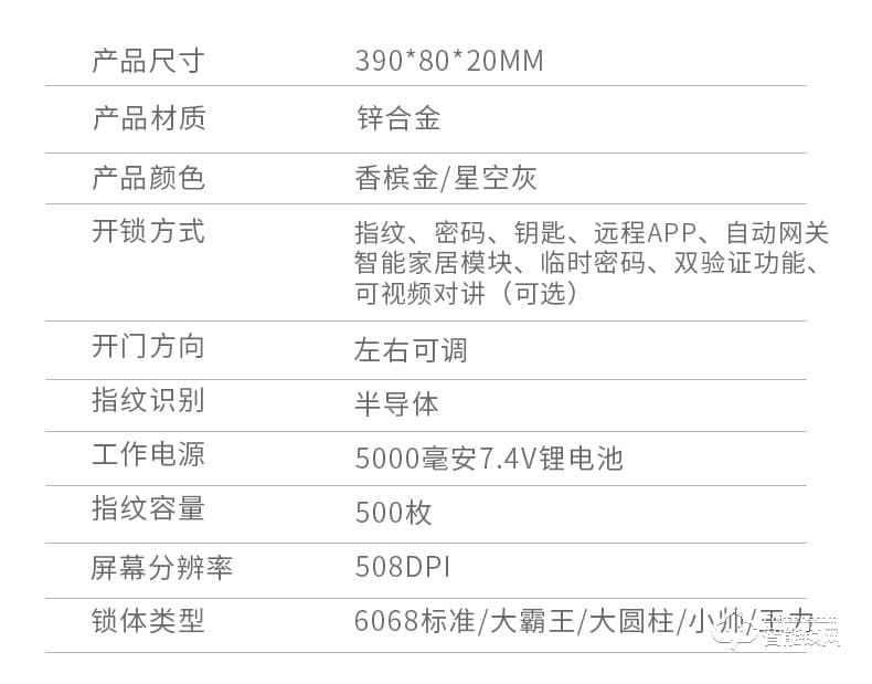 诺虎智能锁 H2指纹锁电子密码智能锁