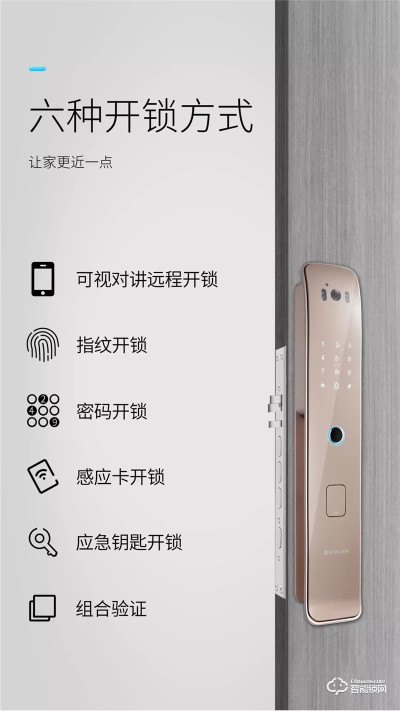 樱花智能锁 R8全自动静音可视智能锁