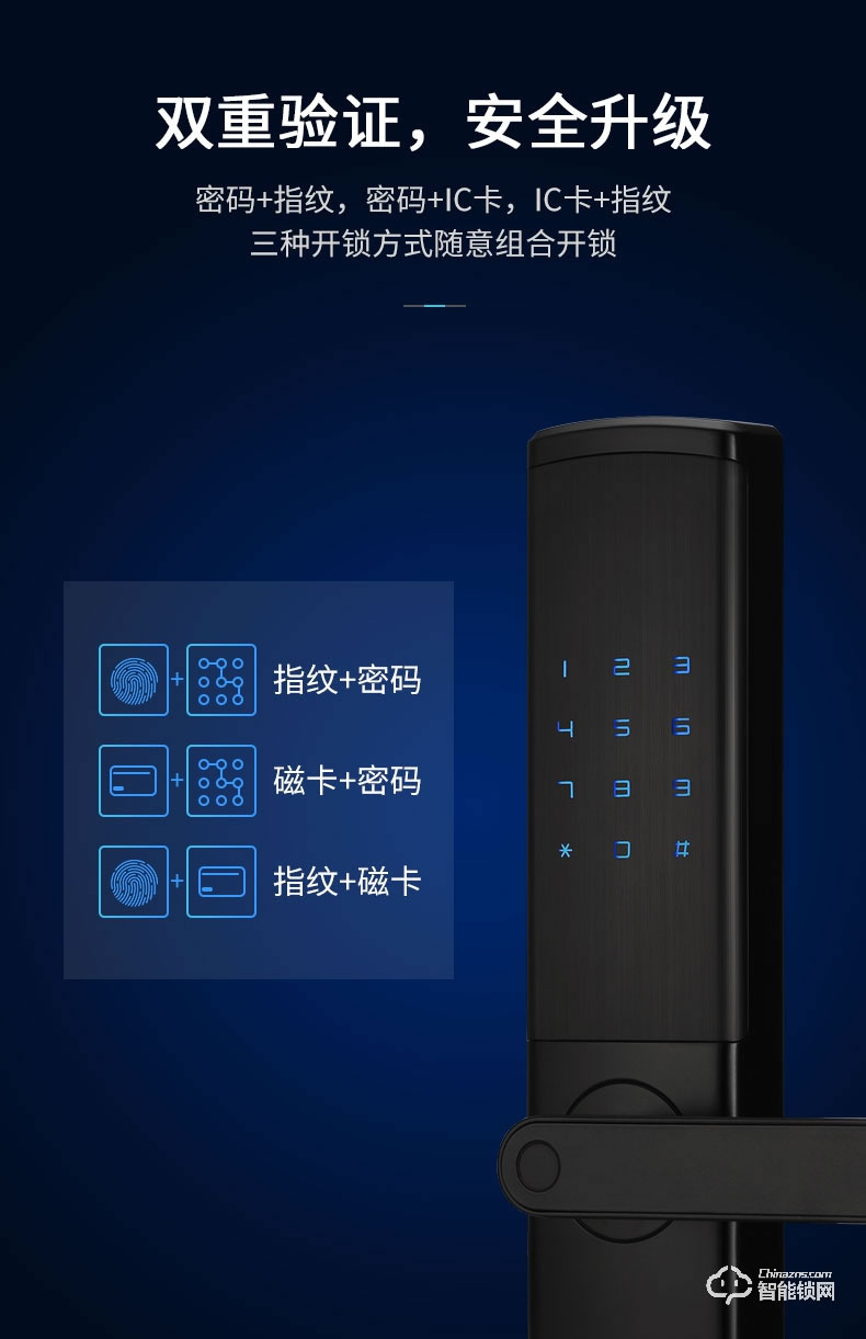 skn智能锁 M6家用防盗门密码锁电子锁