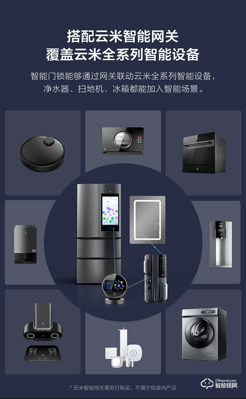 云米智能锁 Link推拉版家用防盗门密码锁智能锁