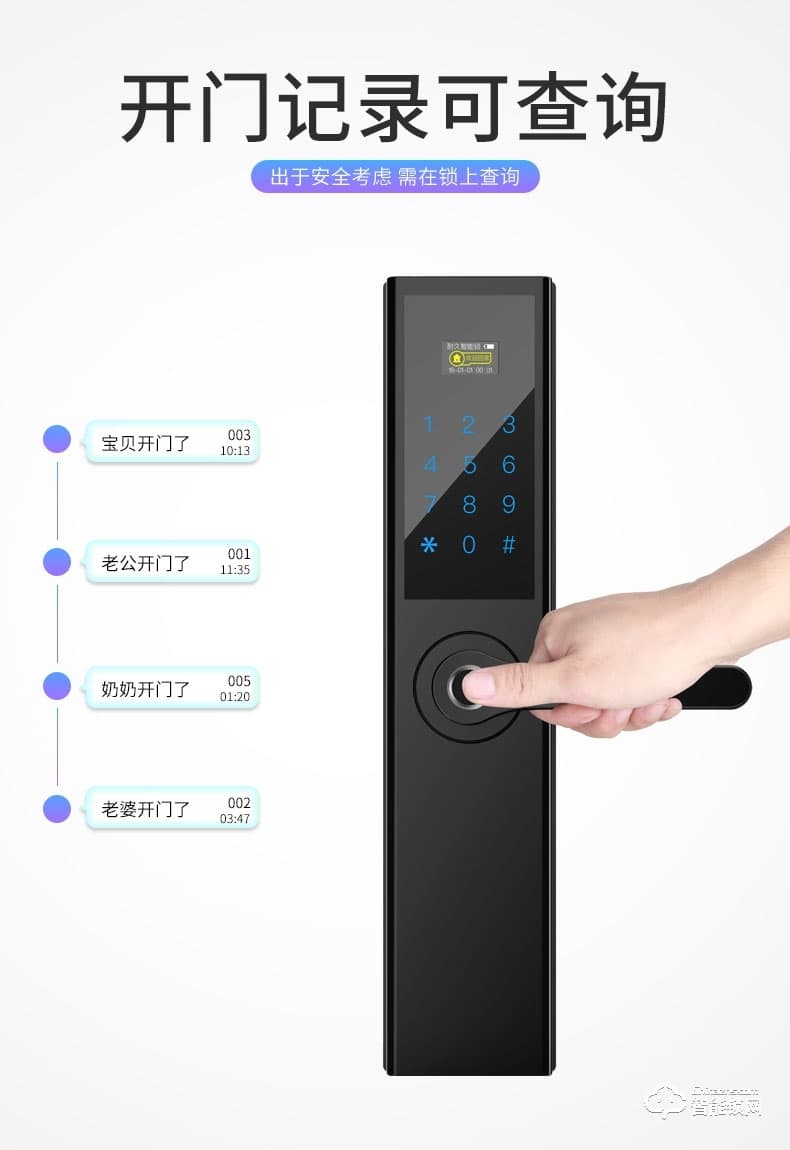 凌仕智能锁 N2 一握开指纹锁家用防盗门锁