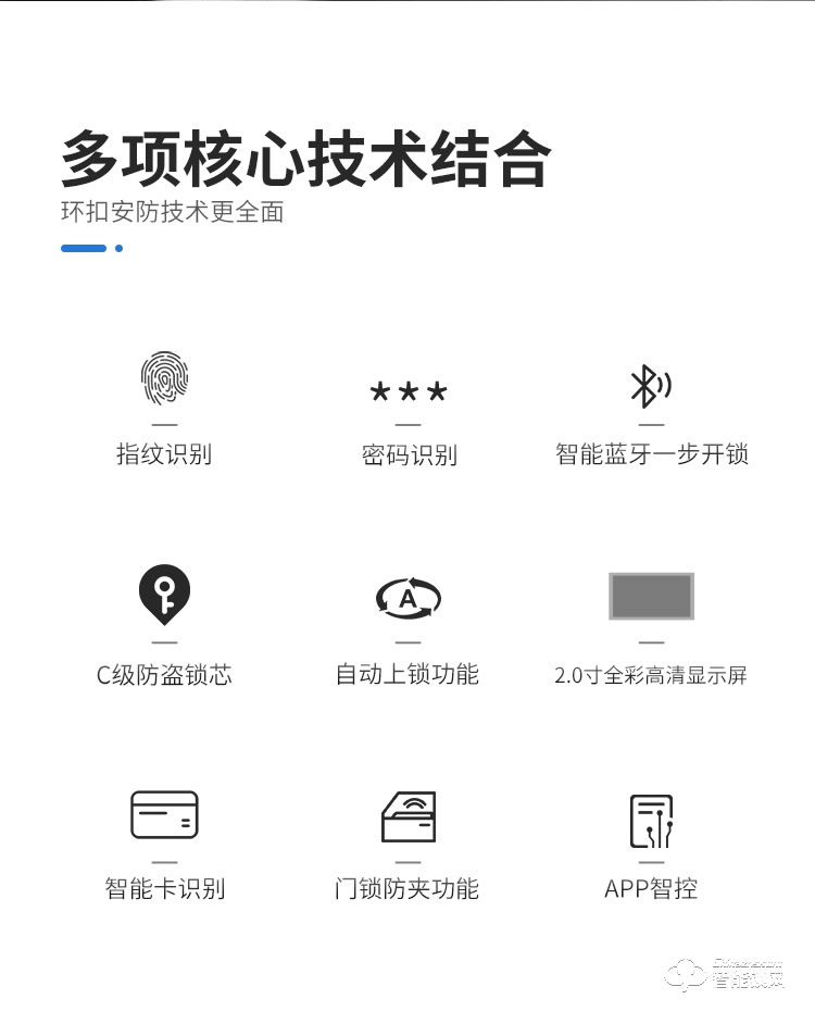 菲花奥智能锁 防盗门远程电子密码磁卡锁