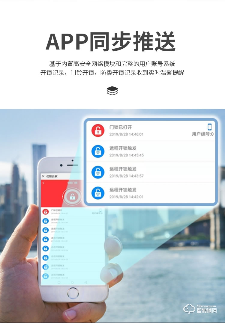 菲花奥智能锁 TFA01家用防盗门锁手机远程电子密码锁