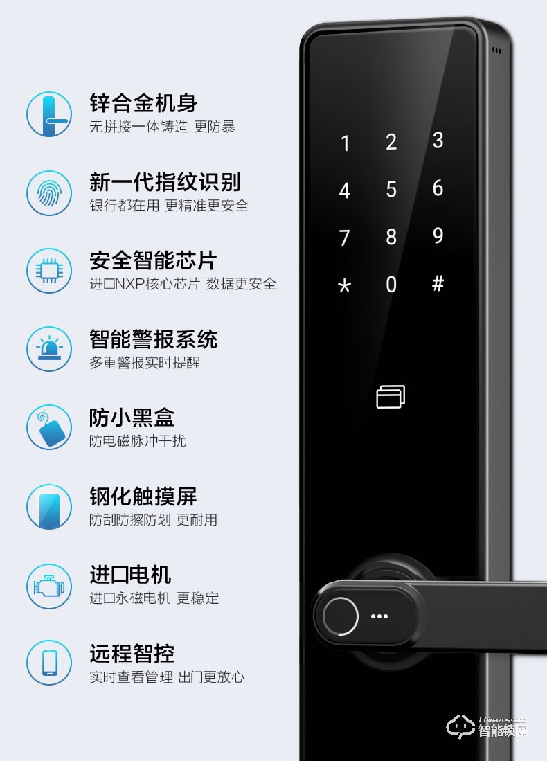 海尔智能锁 E20家用防盗门智能门锁电子密码锁