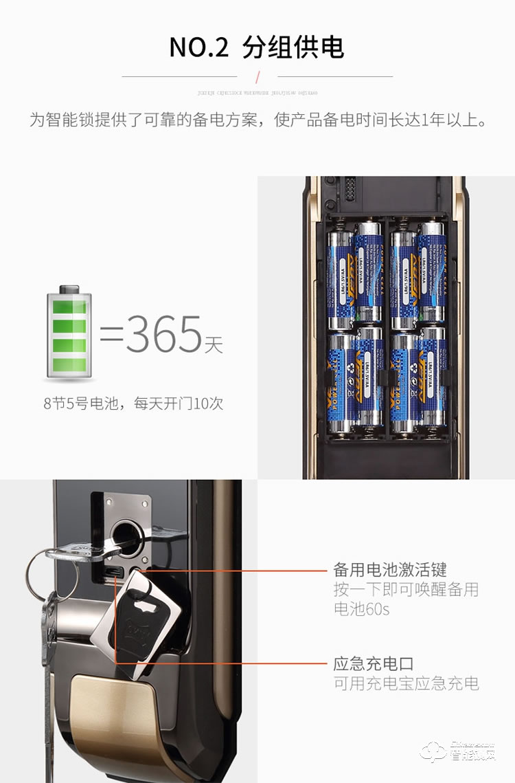 智罗智能锁 K3家用智能指纹锁