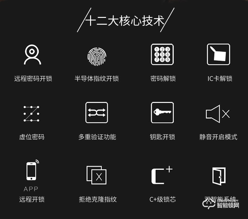 司浦特智能锁 豪华别墅防盗门家用密码锁