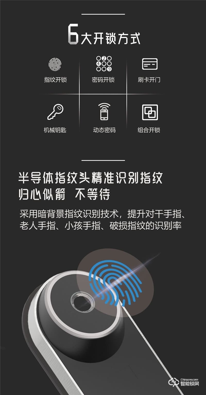 凯奇普智能锁 E1704全自动家用防盗门密码锁