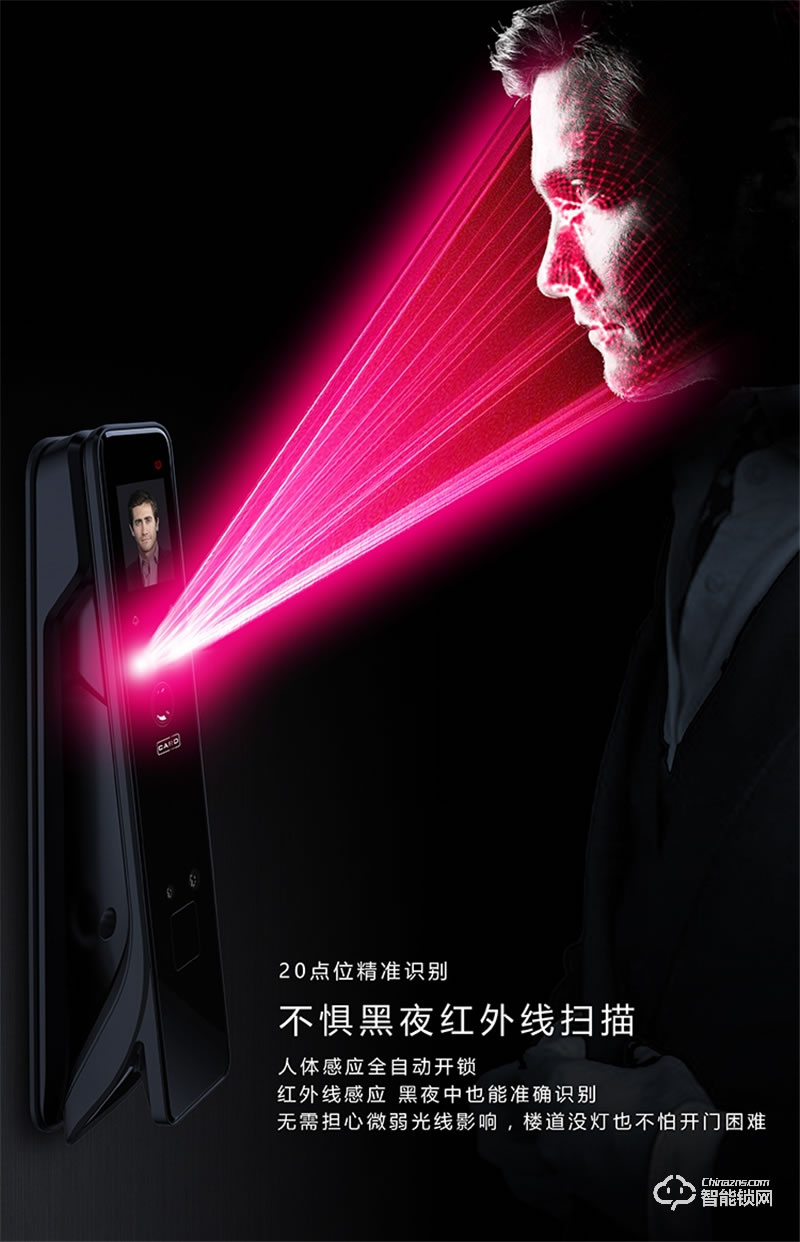 派普瑞智能锁 MX全自动人脸识别锁门锁