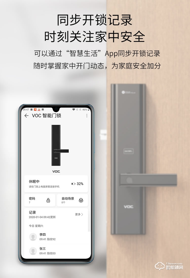 VOC智能锁 X8电子密码锁智能门锁