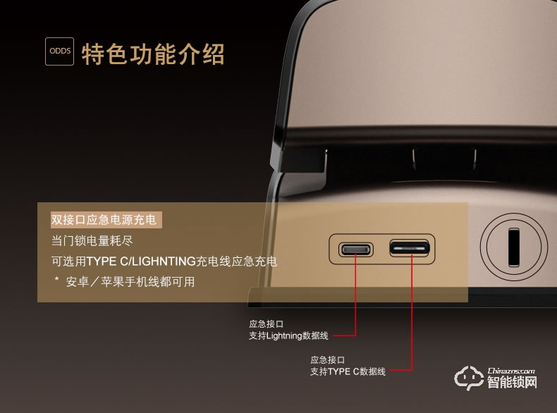 KLOCK智能锁 一诺KLOCK500全自动推拉式指纹锁