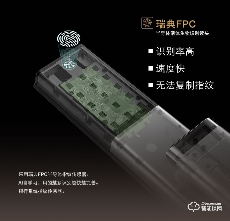 KLOCK智能锁 一诺KLOCK200全自动推拉式指纹锁