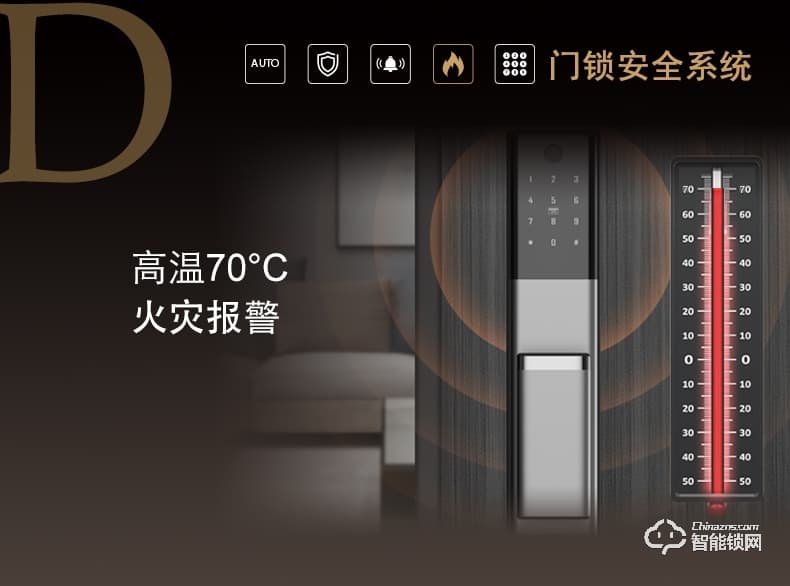 KLOCK智能锁 一诺KLOCK200全自动推拉式指纹锁