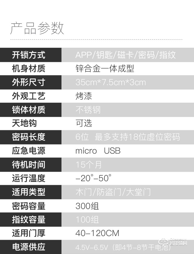 Housetek智能锁 K6-pro天猫精灵家用防盗门指纹锁