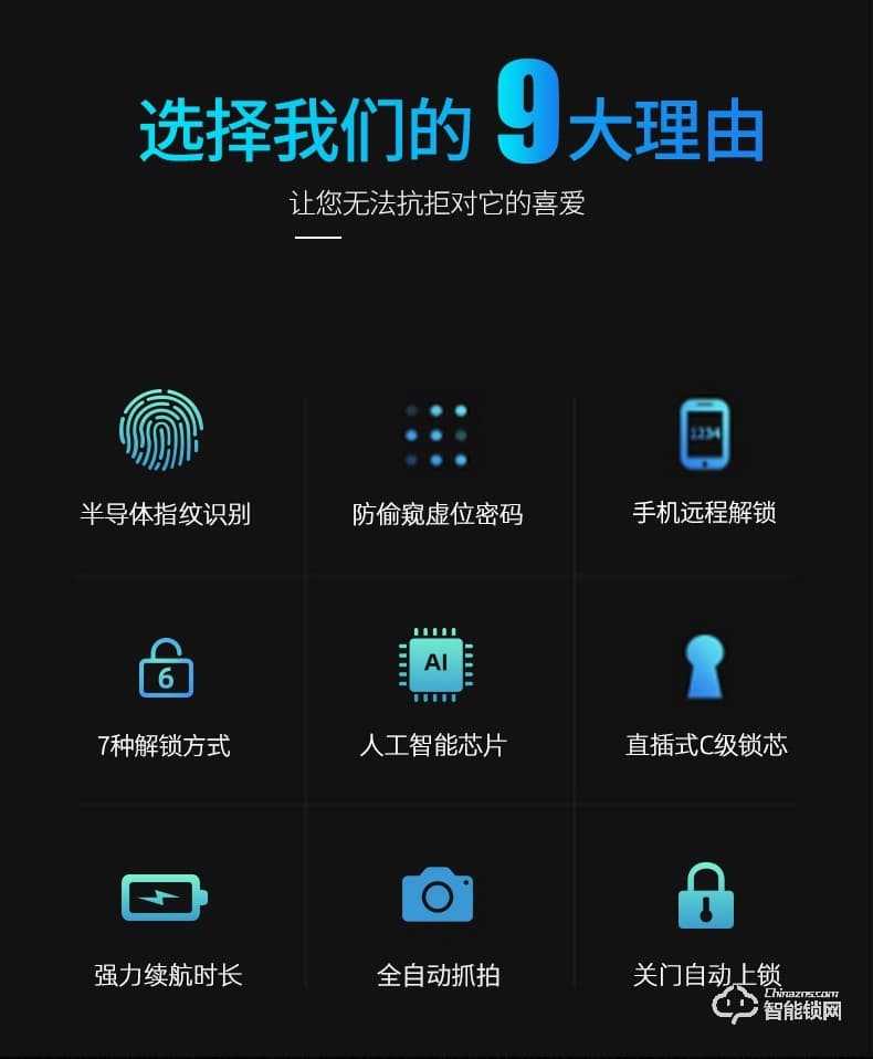 盾当家智能锁 F9家用全自动智能门锁密码锁