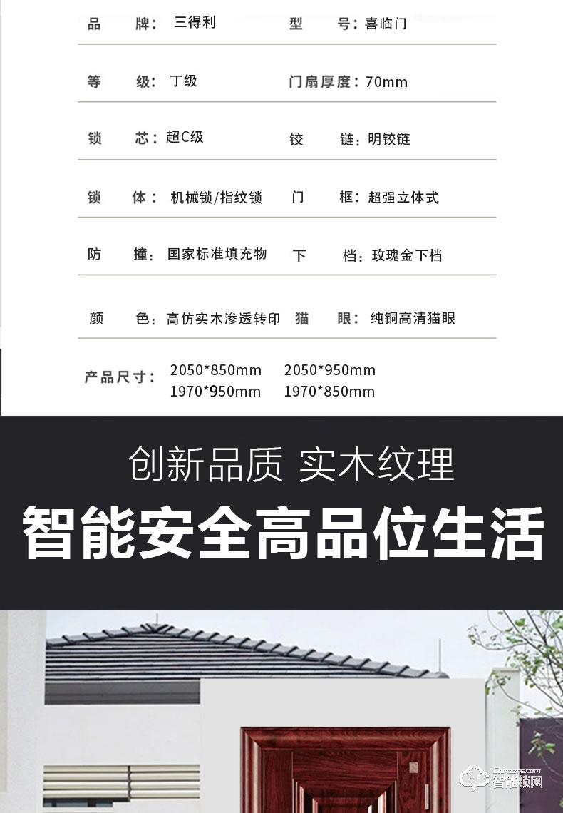 三得利智能门 进户门安全入户标准门智能门