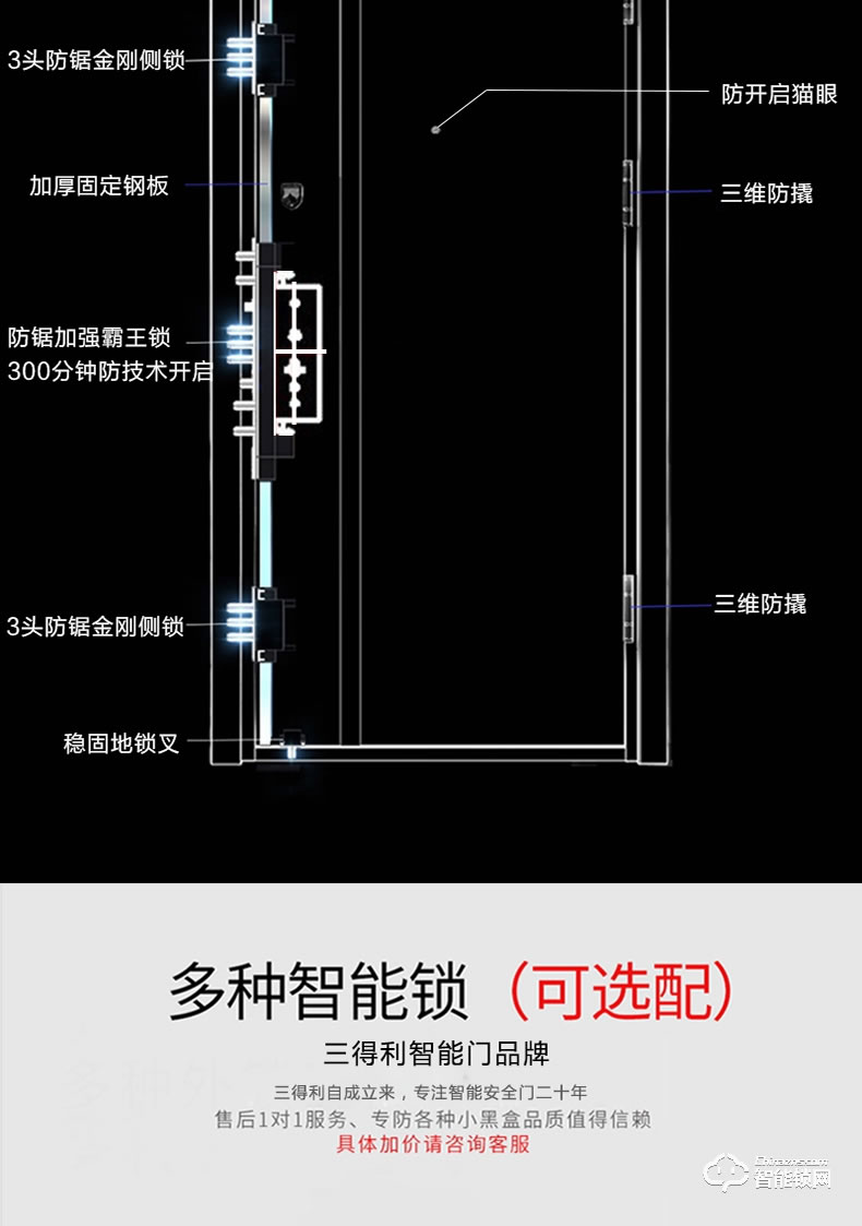 三得利智能门 SDL-王者风范2号甲级防盗门家用大门