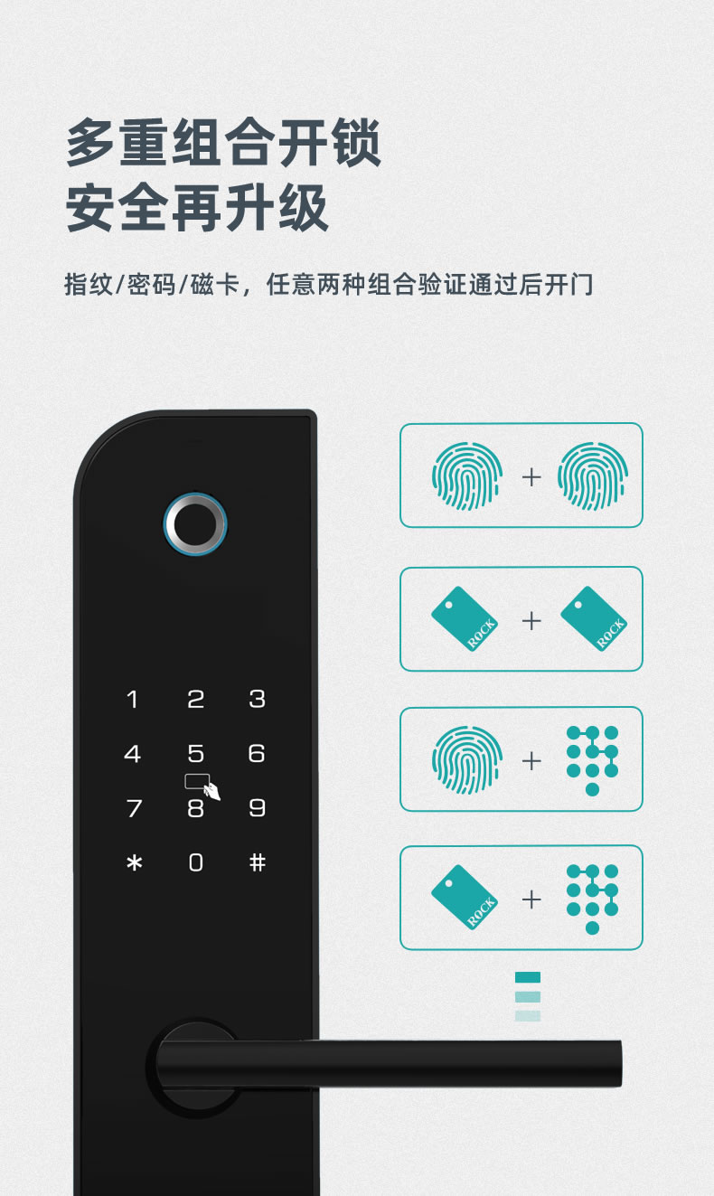 安恒通智能锁 N1 854Z全自动指纹锁电子门锁密码锁