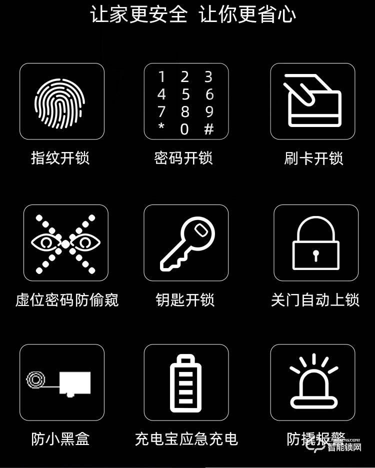 九科智能锁 九鼎一号全自动家用防盗门密码锁