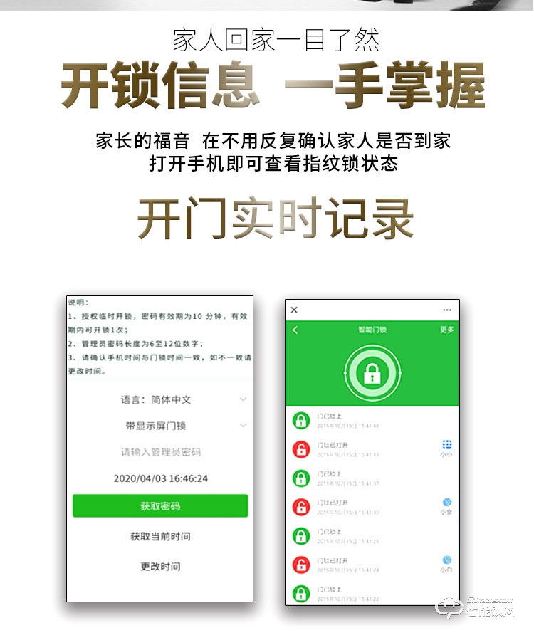 艾仕臣智能锁 AS-008家用防盗门可视远程锁